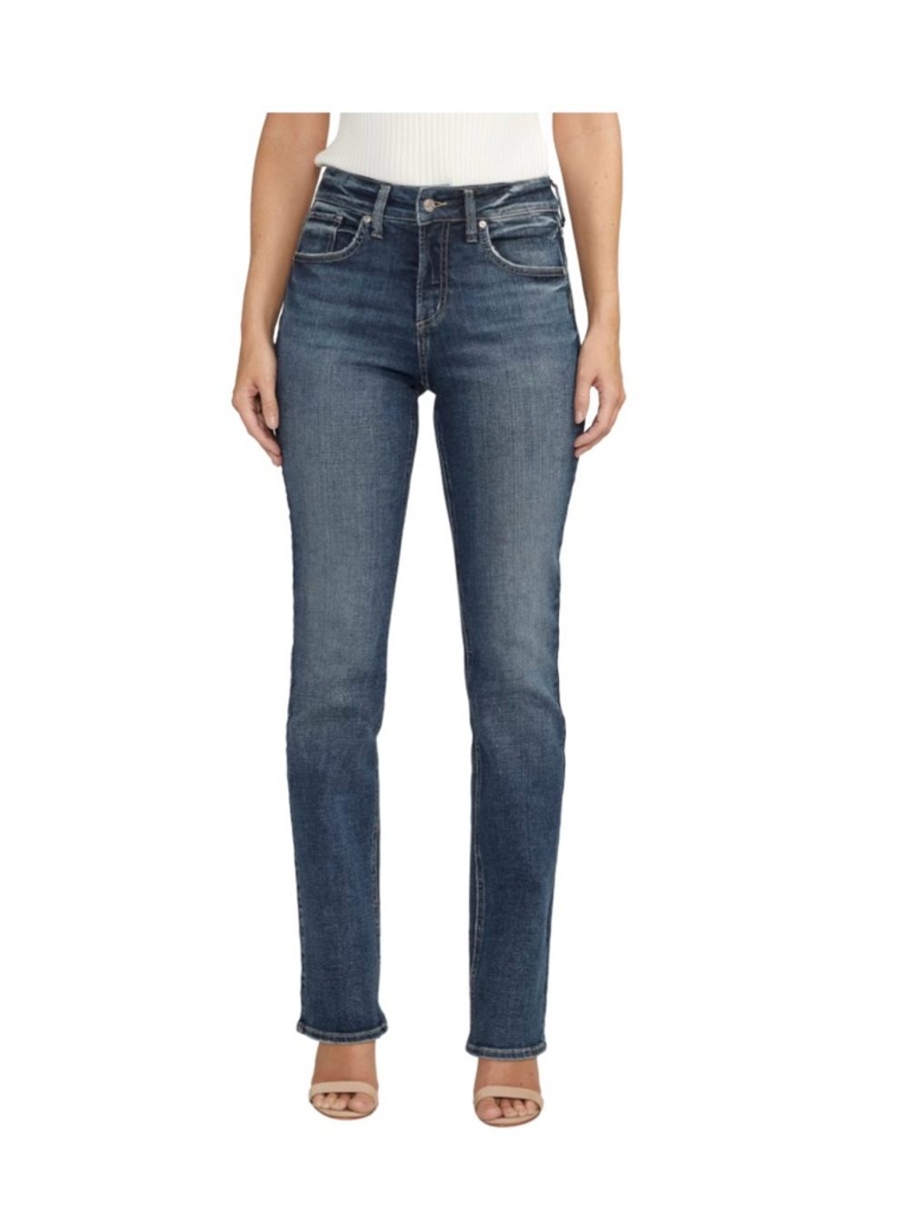 Silver Jeans Straight Leg Jeans in Dark Blue